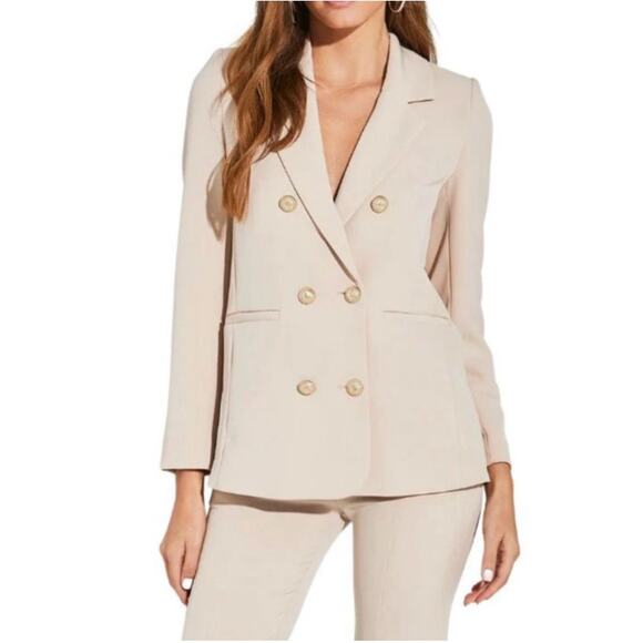 NWT Generation Love Leighton Crepe Blazer XS Cream Beige Tan Neutral Business - Picture 1 of 12